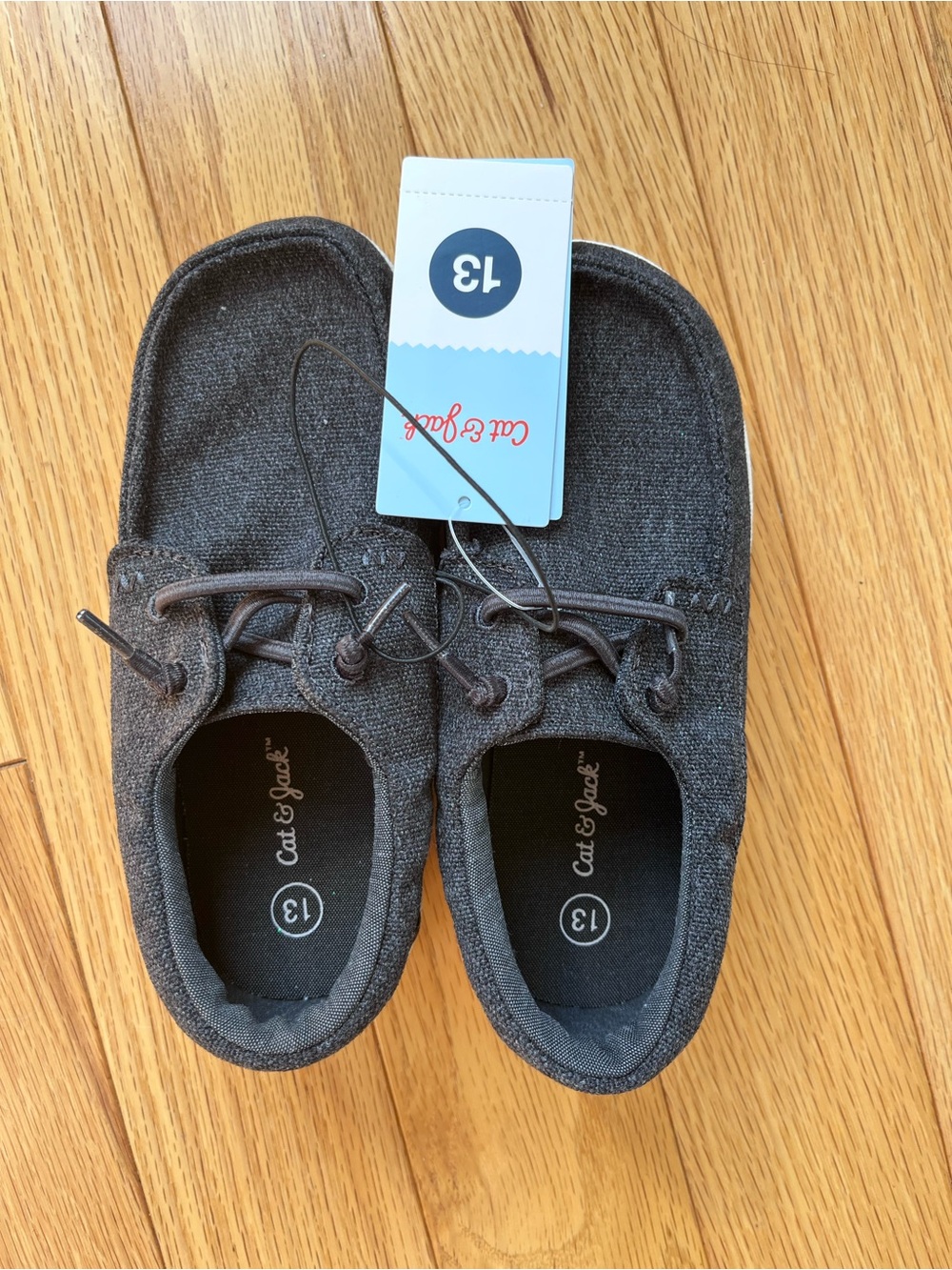 Cat & Jack Charcoal Gray Kids Slip-On Moccasins